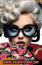 Cargar imagen en el visor de la galería, Abanico Skull Calaveras Fan 💀🌺