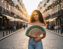Cargar imagen en el visor de la galería, Abanico Esmeralda