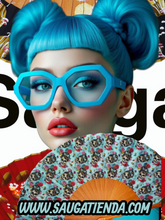 Cargar imagen en el visor de la galería, Abanico Iulia Skeleton Fan ☠️🌹