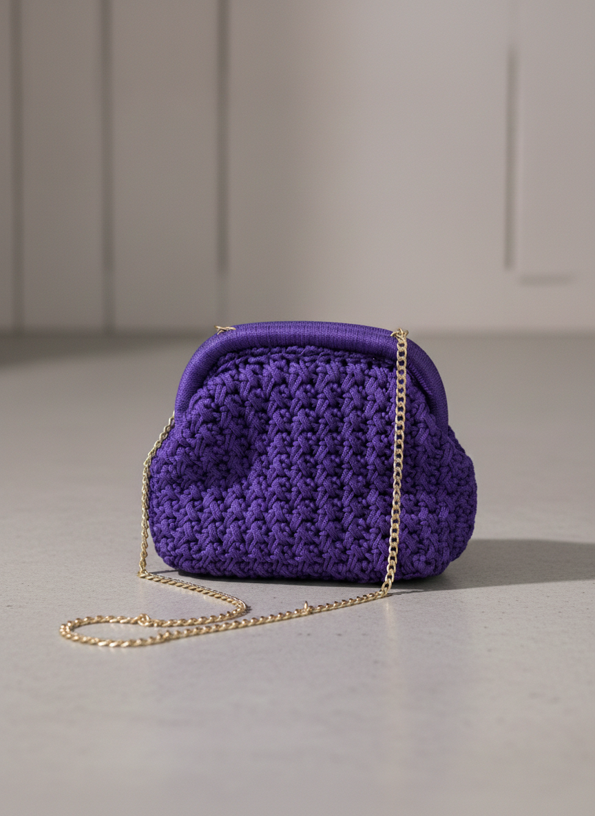 💜 Bolso de Crochet Morado