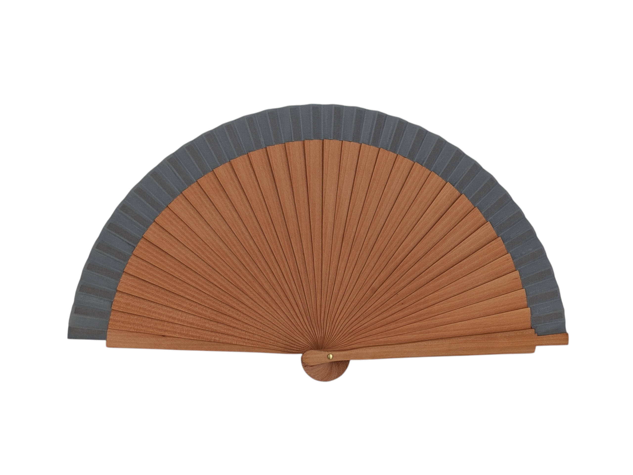 Abanico liso estrecho gris