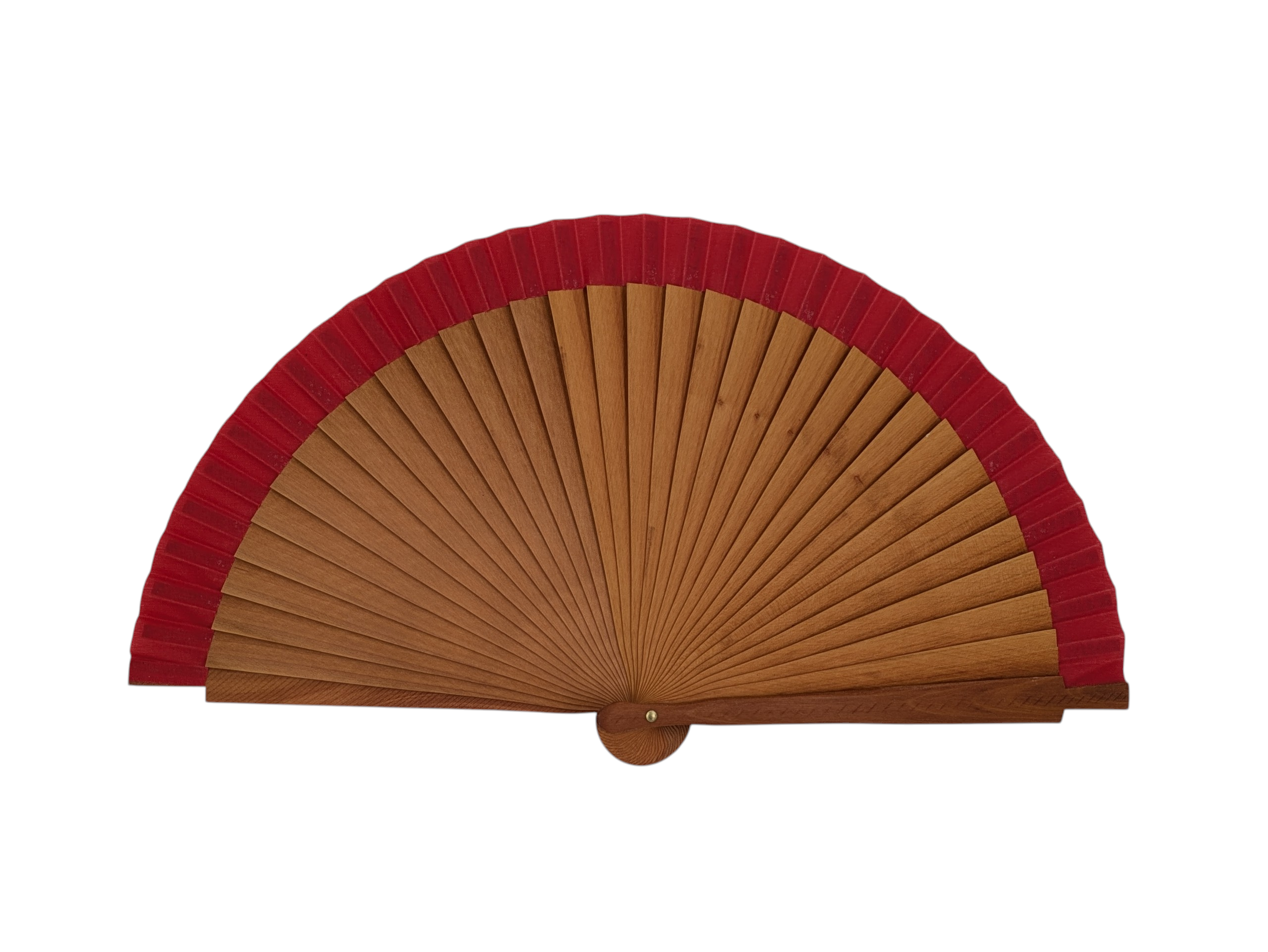 Abanico liso estrecho rojo