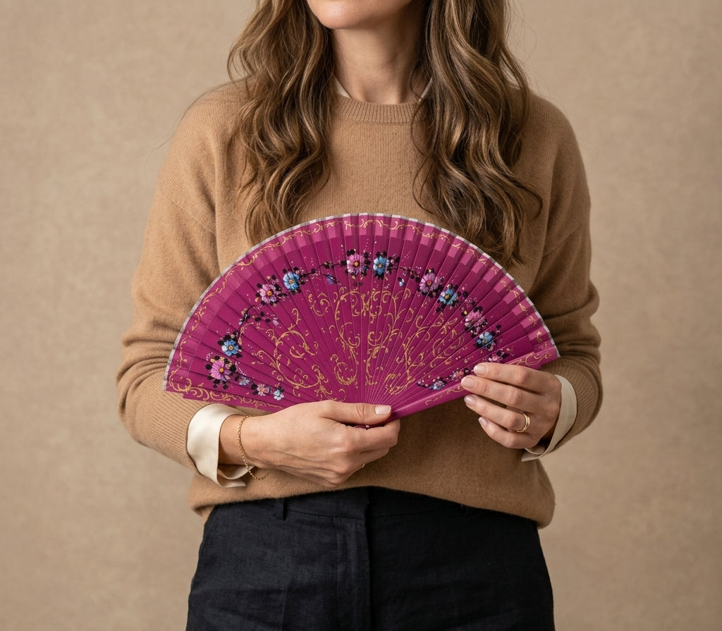 Abanico Danza Fucsia