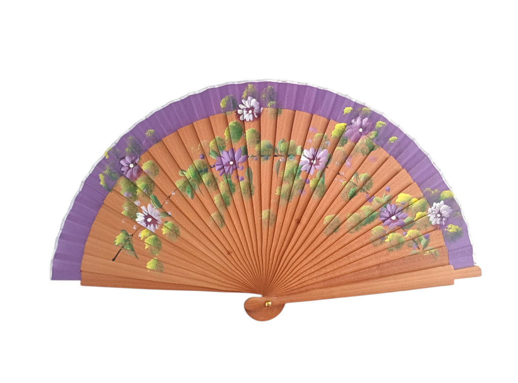 Abanico Flores Lilas