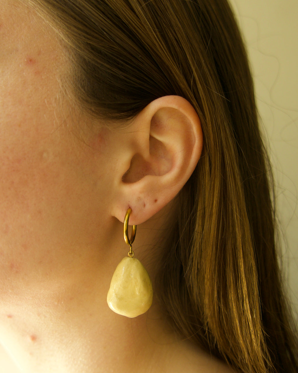 Pendientes Gota Blanco