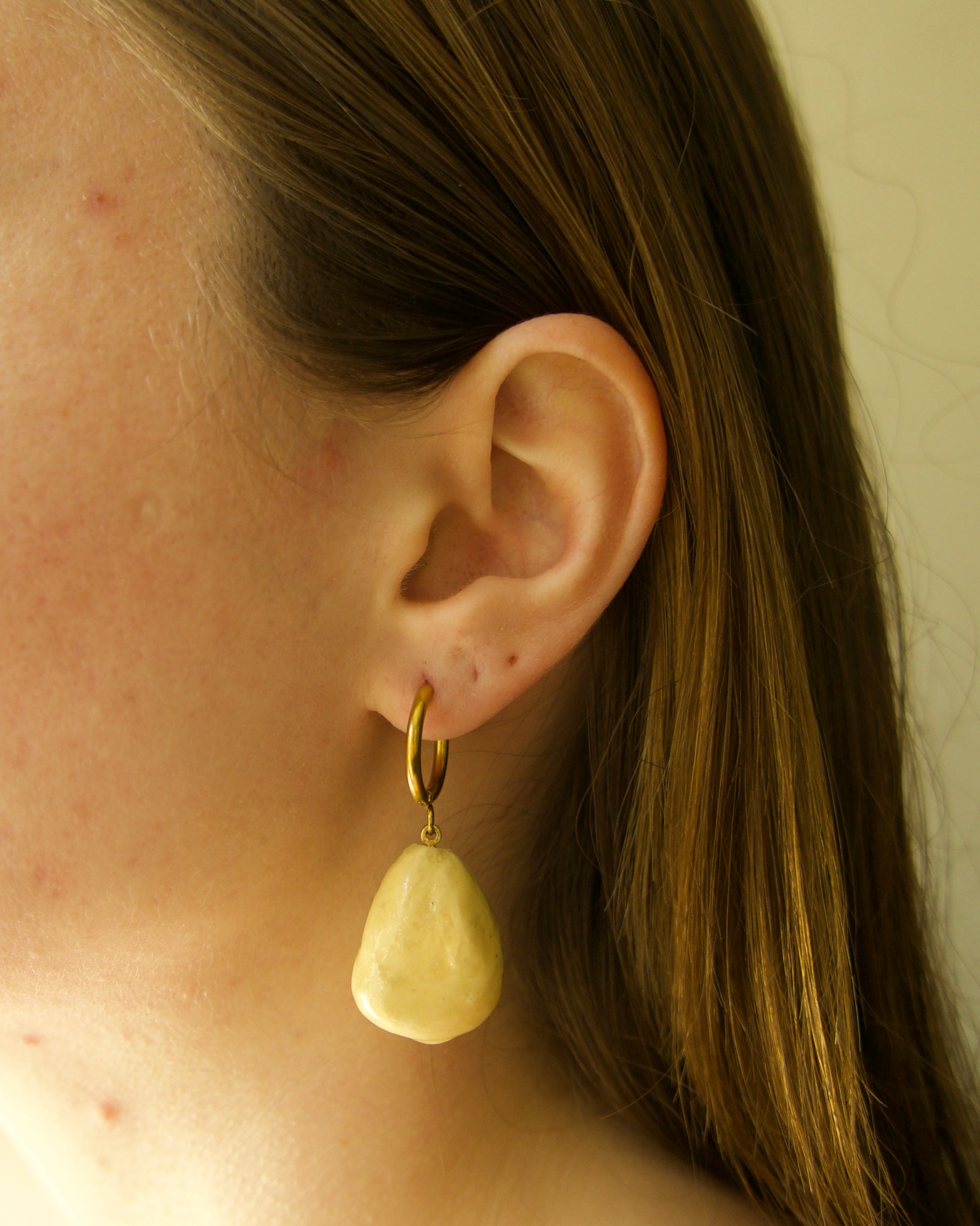 Pendientes Gota Blanco