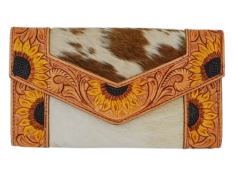 Cartera artesanal de piel