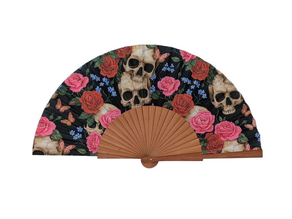 Abanico Death & Roses Fan☠️🔥