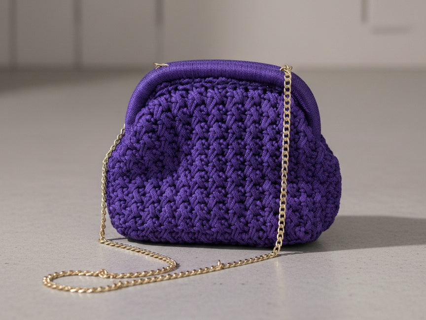💜 Bolso de Crochet Morado