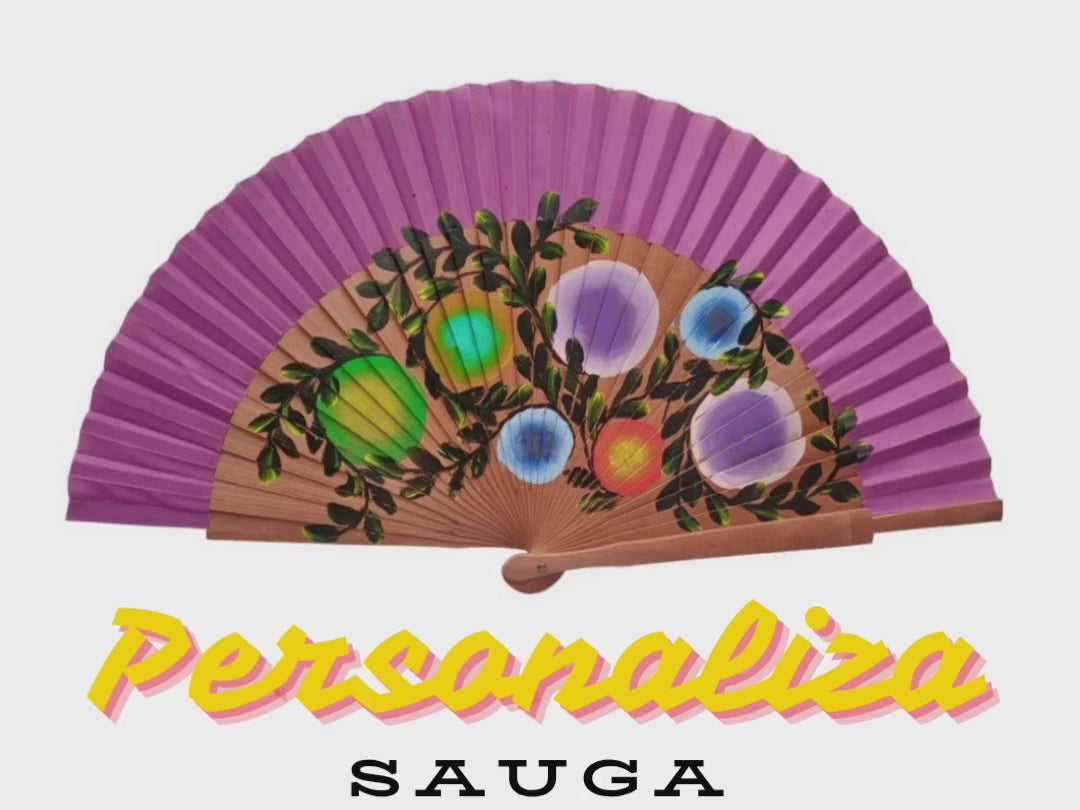 Artístico abanico Fantasía Picassio con figuras geométricas de óvalos coloridos entre enredaderas, un&nbsp; emocionante desorden ordenado capaz de captar todas las miradas.

La pintura de la abstracción geométrica tiene una presencia dinámica, que dotará un increíble aspecto elegante. Disfrute de la energía que propaga el arte pintado a mano y enamórese todos los días de un diseño fuera de lo común.