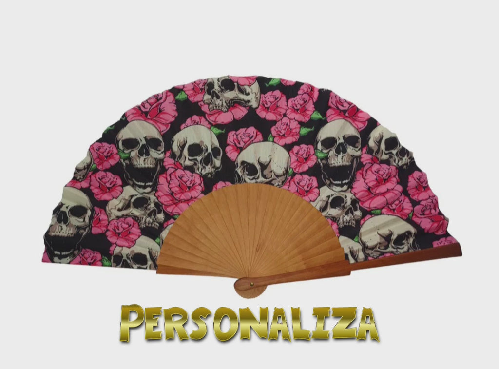 Abanico Skull Calavera Fan 💀🌺