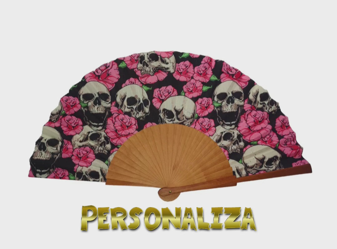Abanico Skull Calavera Fan 💀🌺