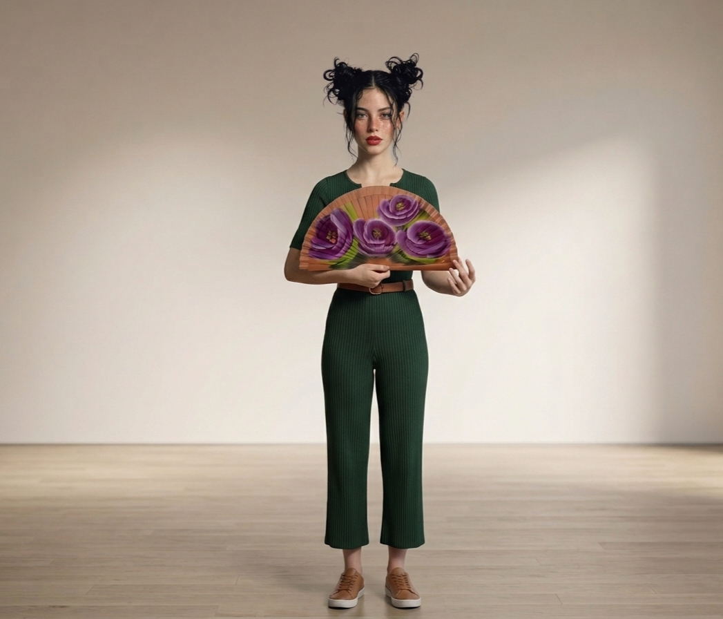 Abanico Flores de Amatista