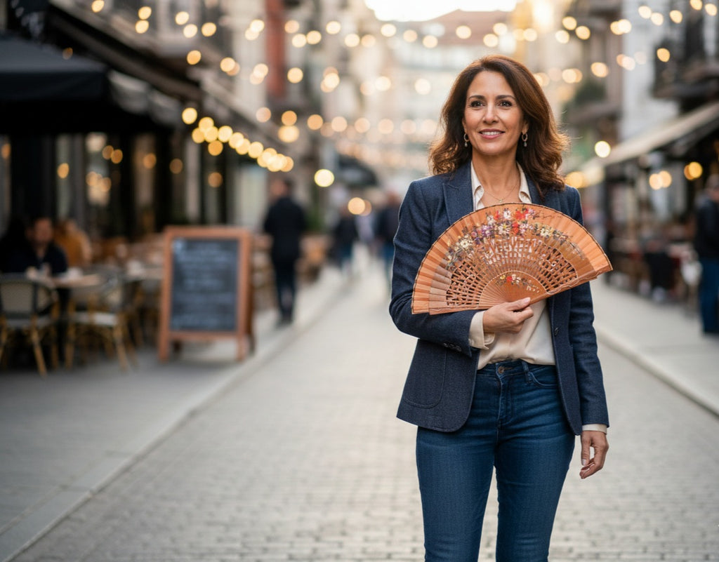 Abanico Terraco Tallada