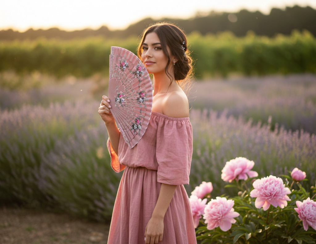 Abanico Mademoiselle Rose