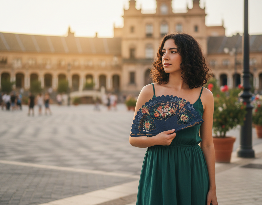 Abanico Dama de Medianoche