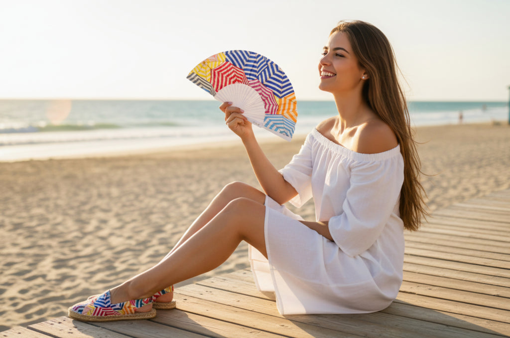 Abanico Beach Vibes Fan 🏖️🌈