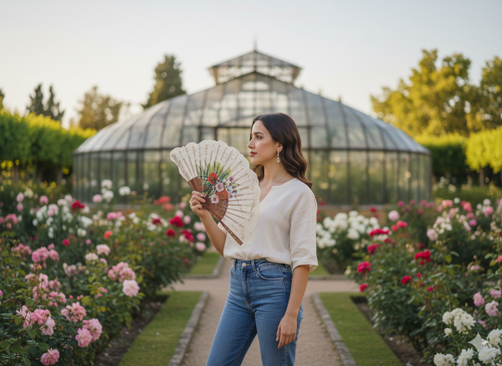 Abanico Jardín de encaje