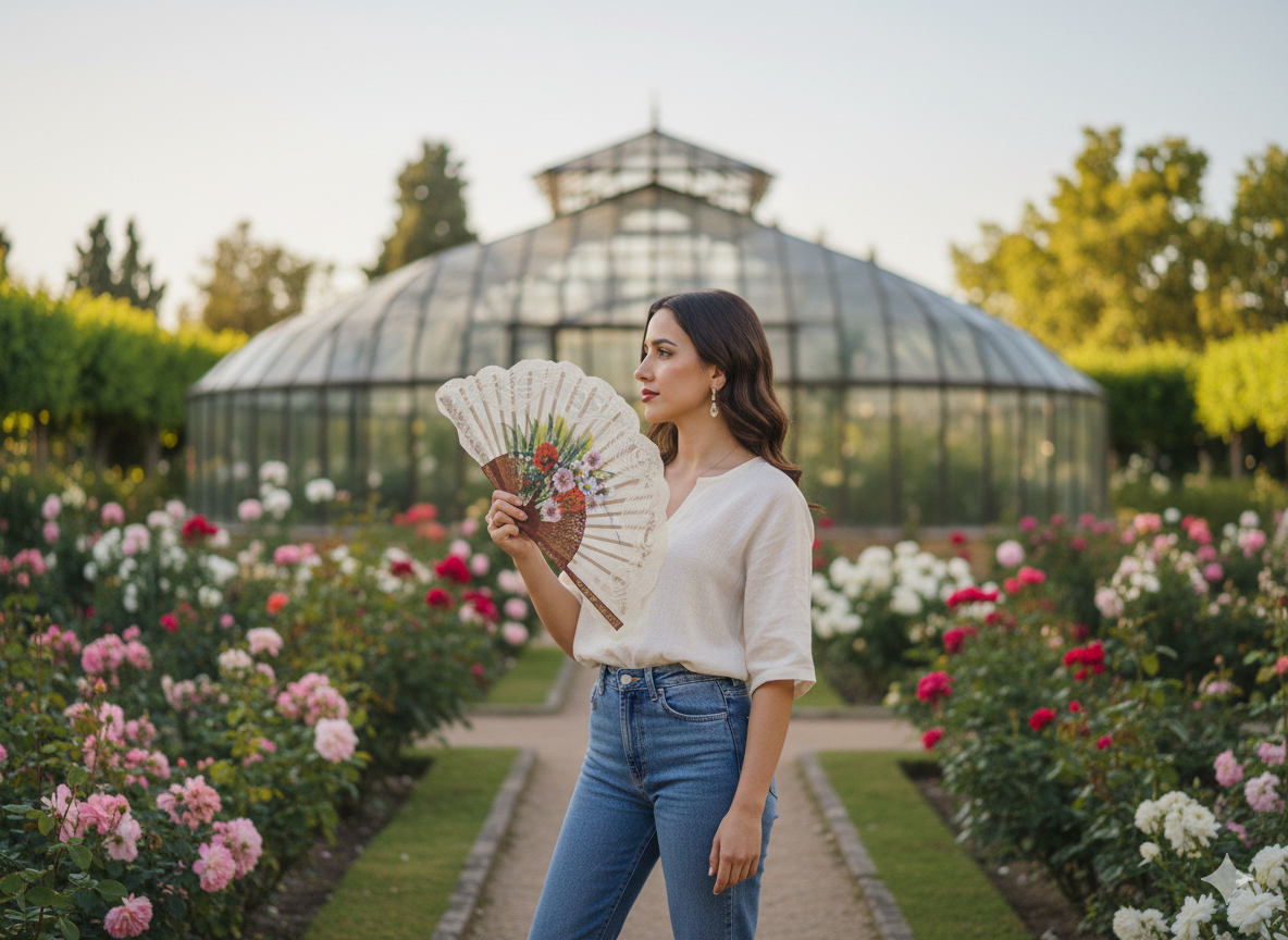 Abanico Jardín de encaje