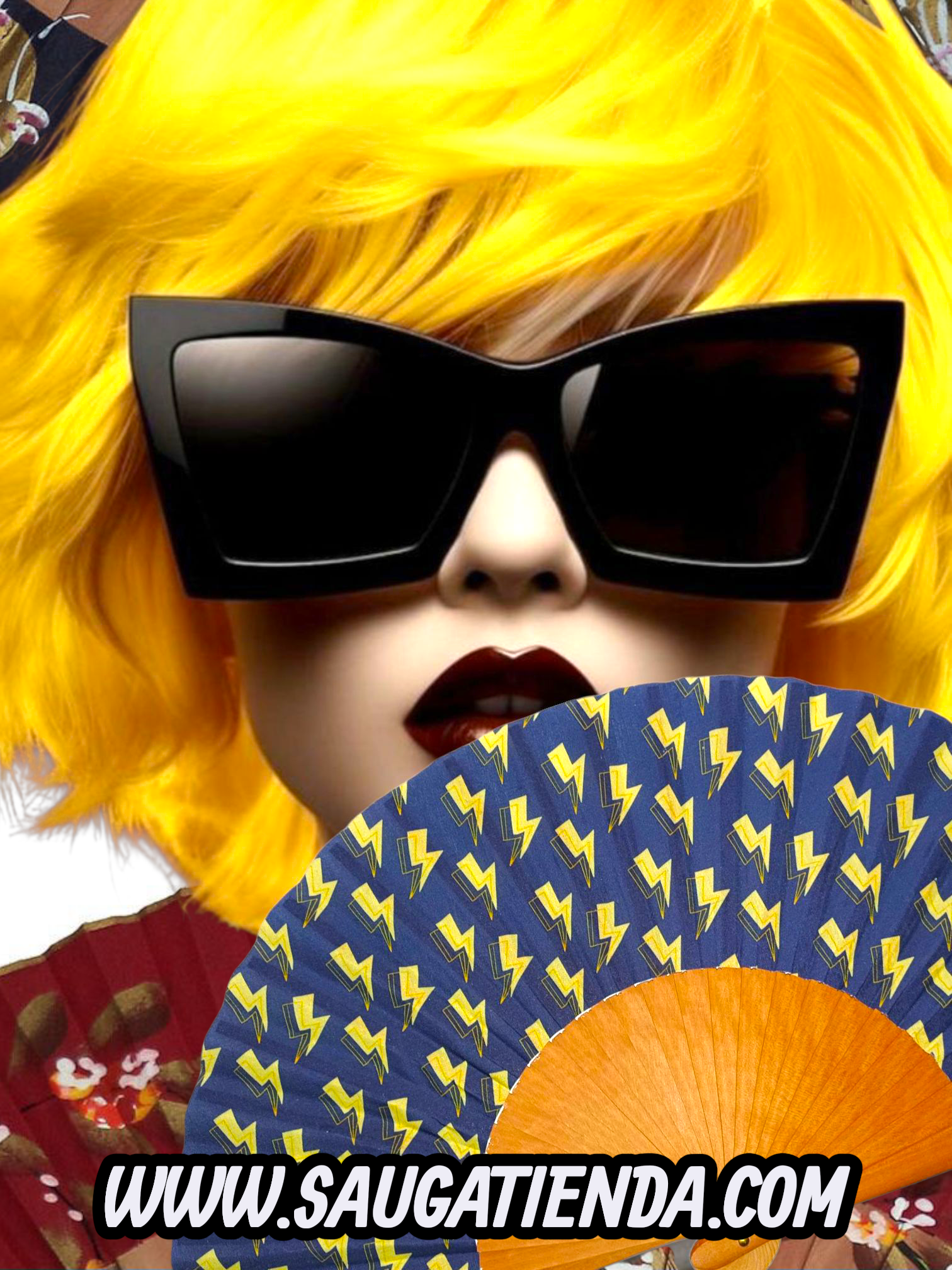 Abanico Bowie Bowie Fan ⚡⚡