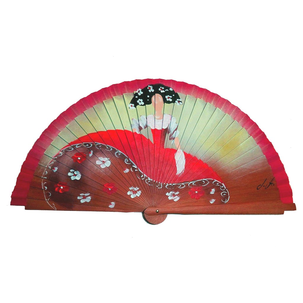 No podía faltar en nuestra colección el homenaje a la excepcional obra de Velázquez "Las meninas". El abanico Chic Meninas, un distinguido abanico moderno, galán y muy femenino que proyecta la imagen de una creativa silueta de mujer, sin rostro, pero con un alegre atuendo e impactante vuelo en su falda.