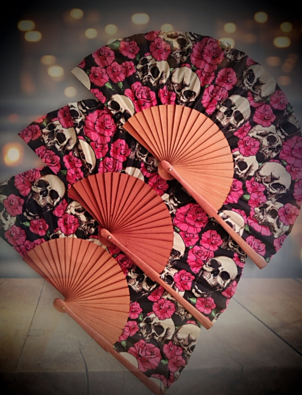 Abanico Skull Calavera Fan 💀🌺