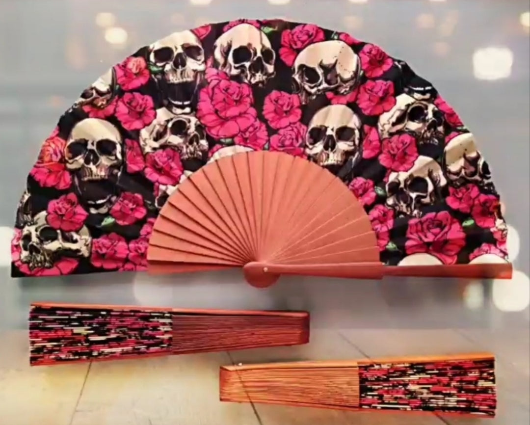 Abanico Skull Calavera Fan 💀🌺